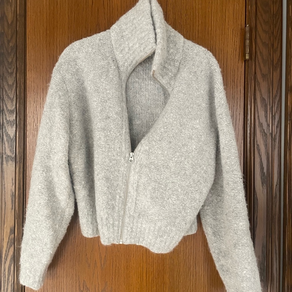 Wilfred Gray Cowl Neck Sweater